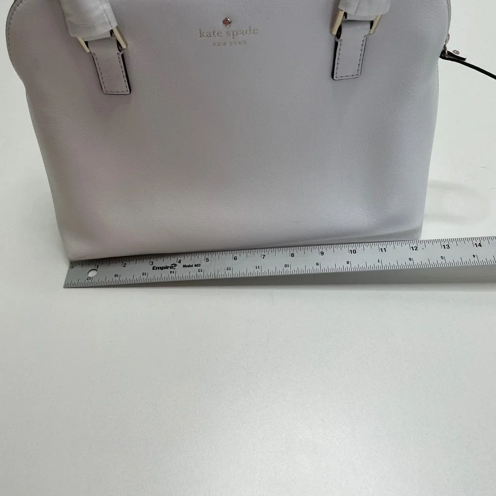 Kate Spade Small Mariella Greene Street White‎ Leather Satchel Purse Bride NEW